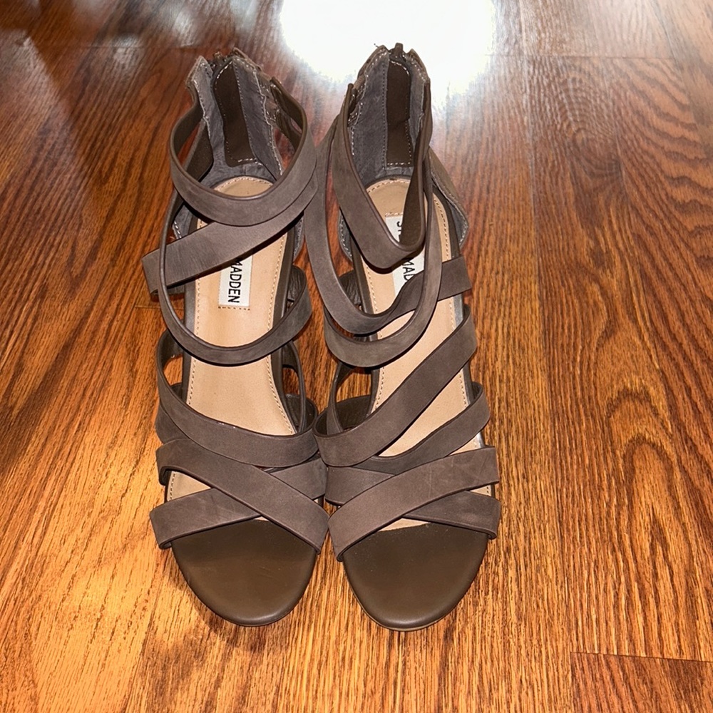 Brown Steve Madden wedge heels